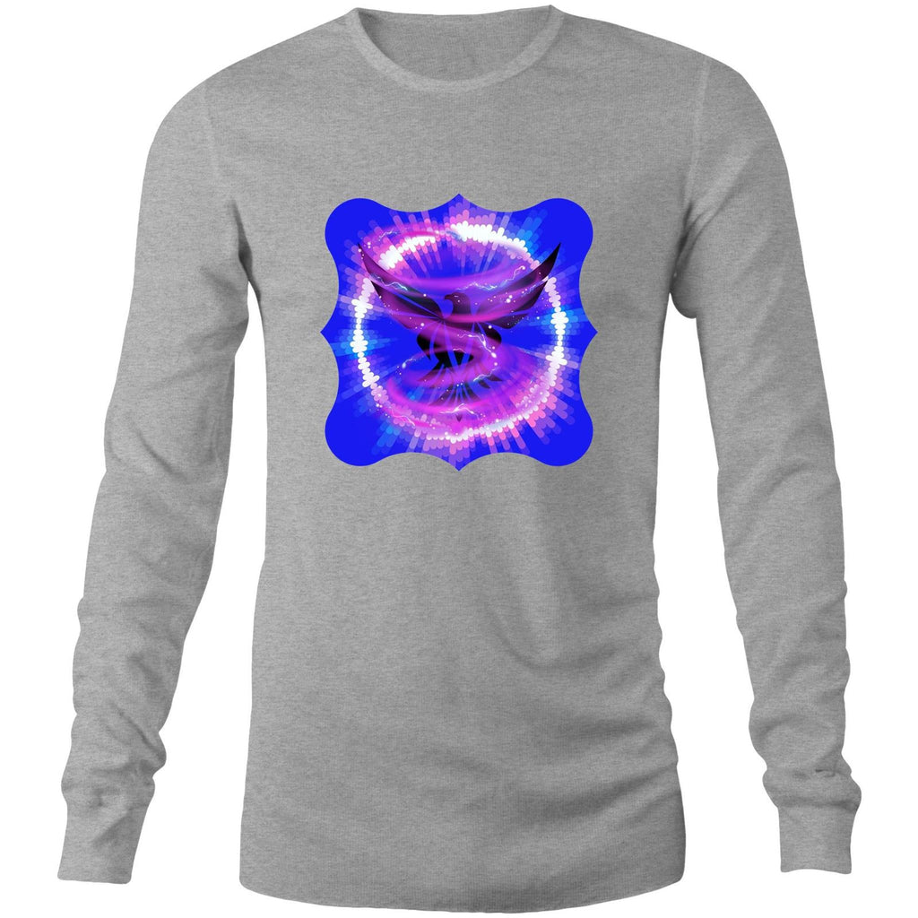 Eagle in Swirl AS Colour Base - Mens Long Sleeve T-Shirt Ogo Merch