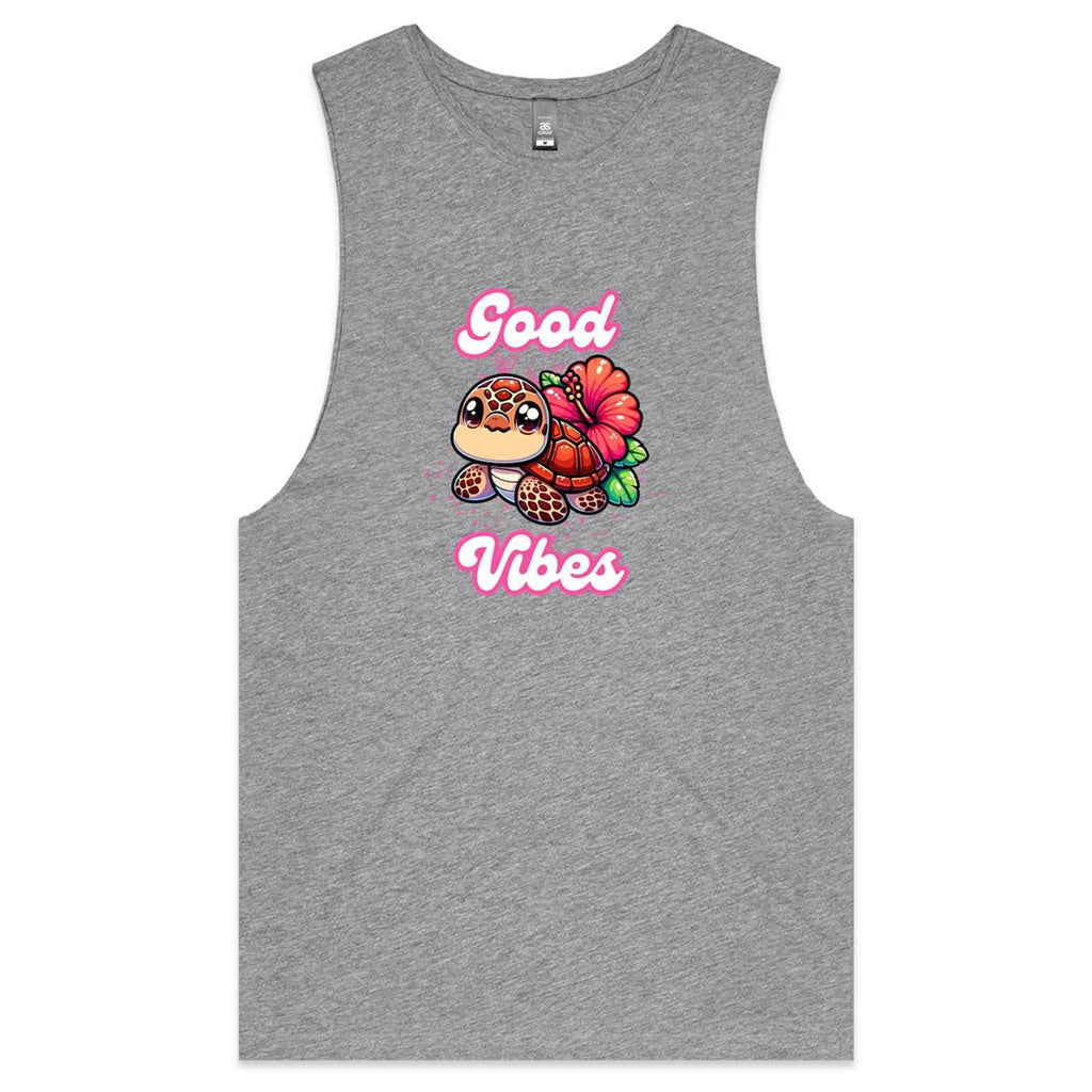 Good Vibes Turtle AS Colour Barnard - Mens Tank Top Tee Ogo Merch