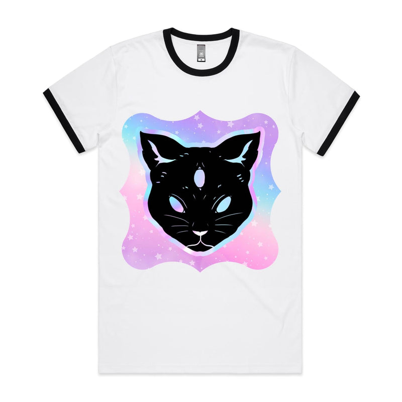 Psychic Cat AS Colour Staple Ringer Tee Ogo Merch