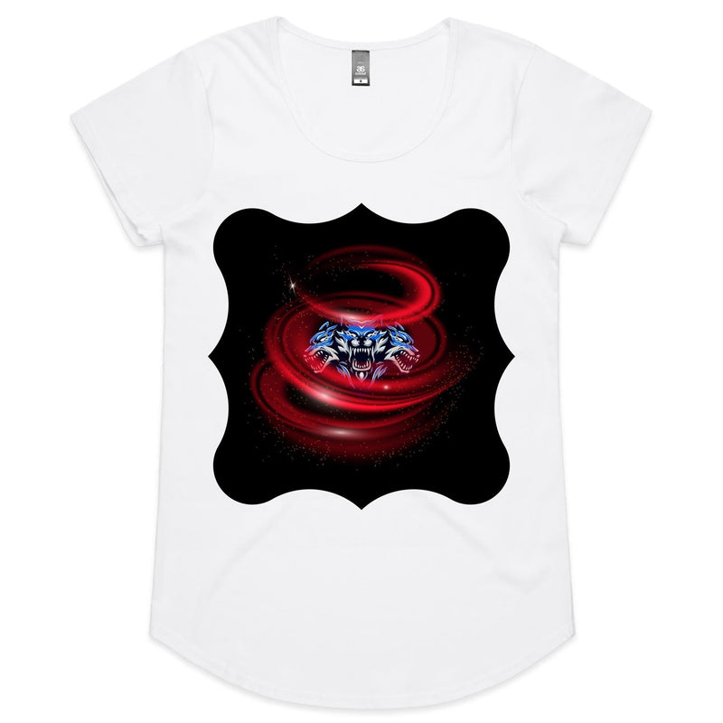 Cerberus Swirl AS Colour Mali Womens Scoop Neck TShirt Ogo Merch