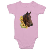 Sunflower Horse AS Colour Mini Me - Baby Onesie Romper Ogo Merch
