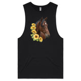 Sunflower Horse AS Colour Barnard - Mens Tank Top Tee Ogo Merch