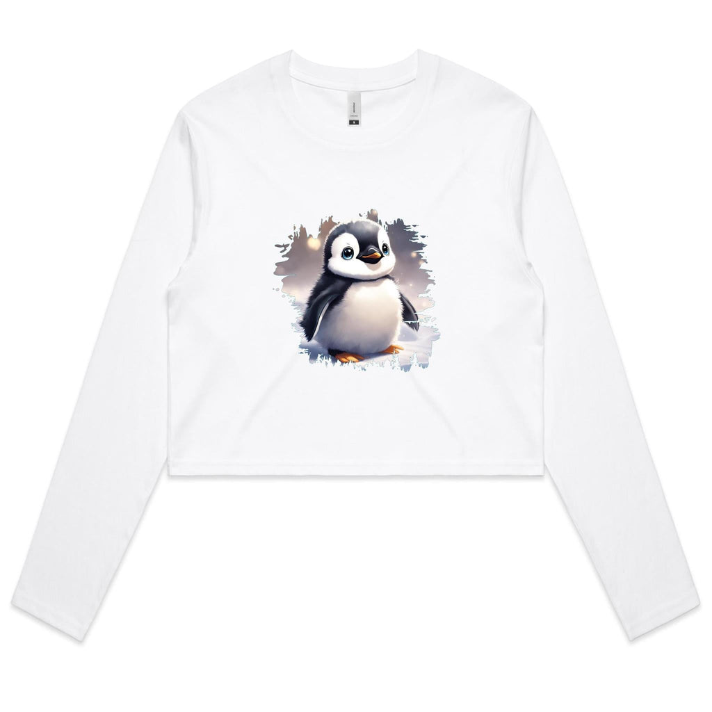 Penguin AS Colour Women's Long Sleeve Crop Tee Ogo Merch