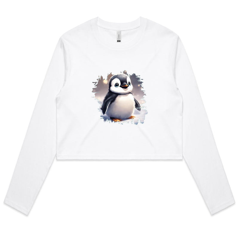 Penguin AS Colour Women's Long Sleeve Crop Tee Ogo Merch