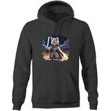 Wolf with Lightsaber AS Colour Stencil Pocket Hoodie Sweatshirt Ogo Merch