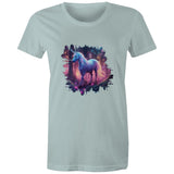 Wolf and Flowers AS Colour - Women's Maple Tee Ogo Merch