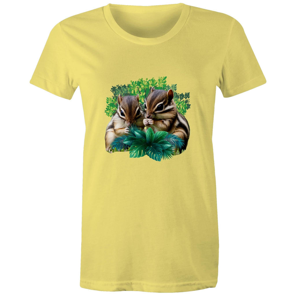 Cute Chipmunks AS Colour - Women's Maple Tee Ogo Merch