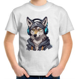 Gaming Wolf AS Colour Kids Youth TShirt Ogo Merch