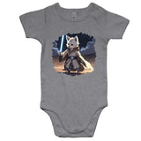 Wolf with Lightsaber AS Colour Mini Me Baby Onesie Romper Ogo Merch