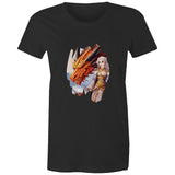 Lady and Pet Dragon AS Colour - Women's Maple Tee Ogo Merch