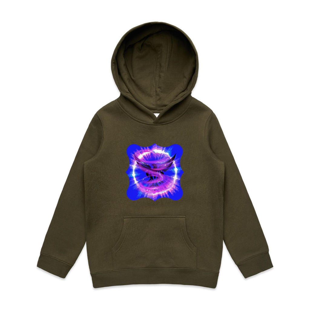 Eagle in Swirl AS Colour - Youth Supply Hood Ogo Merch