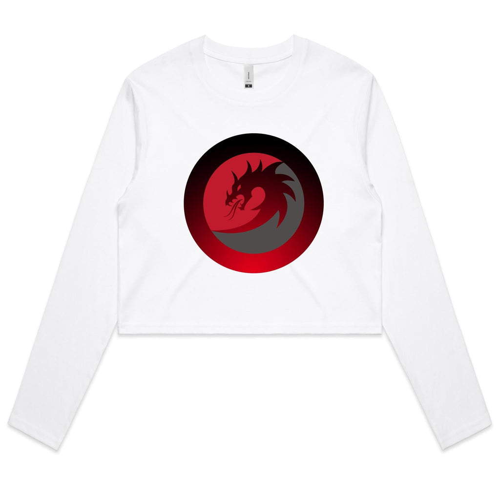 Dragon Shadow AS Colour Women's Long Sleeve Crop Tee Ogo Merch