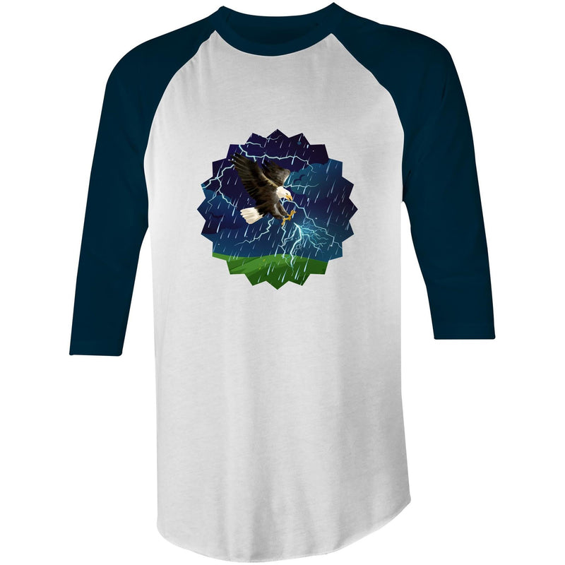 Lightning Eagle AS Colour Raglan - 3/4 Sleeve T-Shirt Ogo Merch