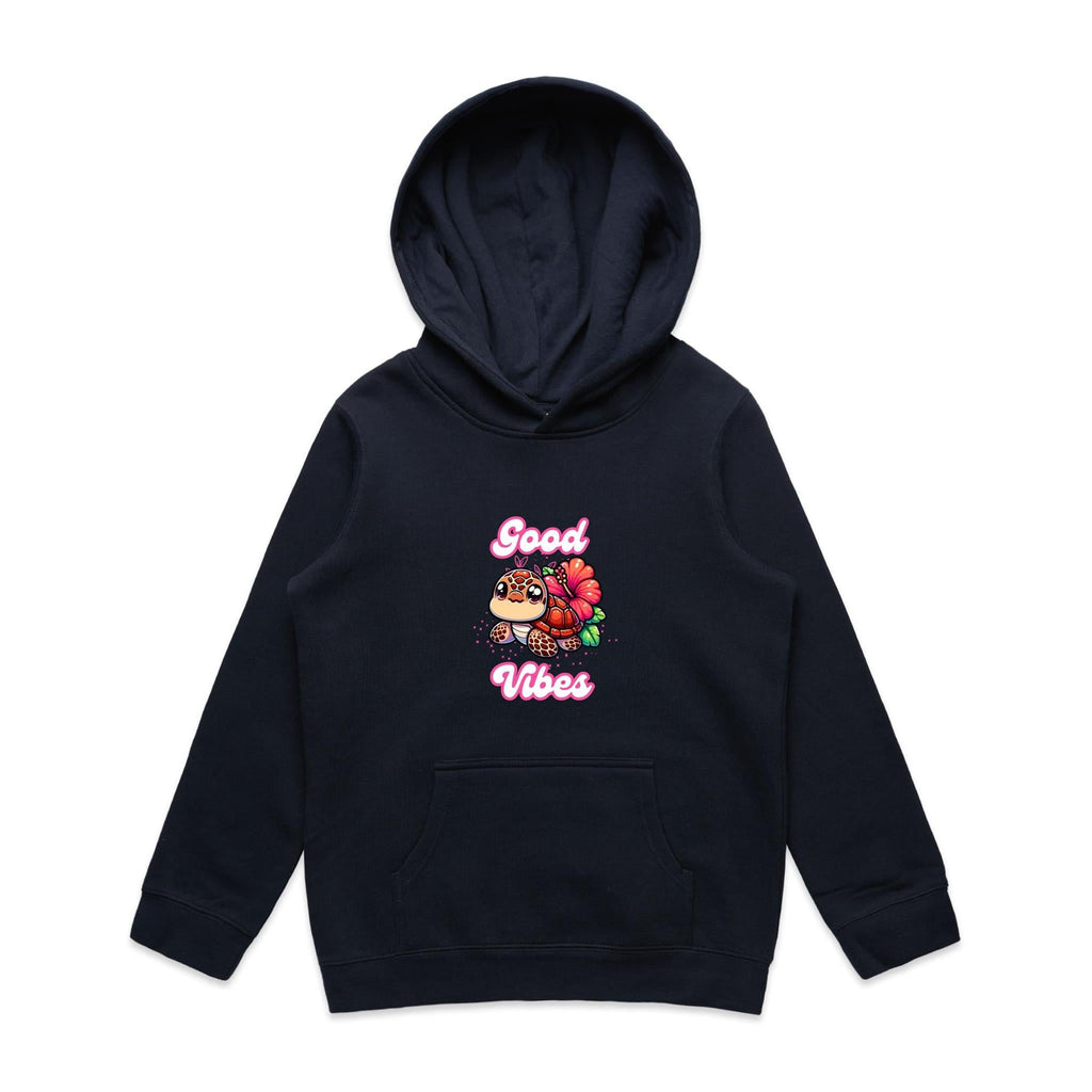 Good Vibes Turtle AS Colour - Youth Supply Hood Ogo Merch