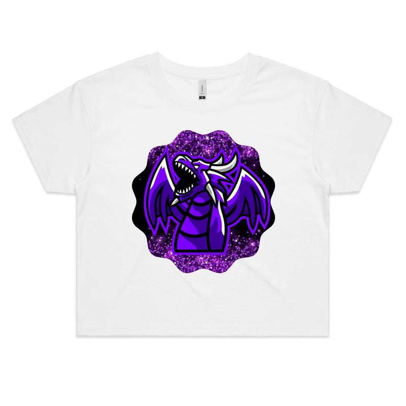 Shining Purple Dragon AS Colour Women's Crop Tee Ogo Merch