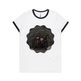 Cave Cerberus AS Colour Women's Ringer Tee Ogo Merch