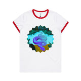River Snake AS Colour Women's Ringer Tee Ogo Merch