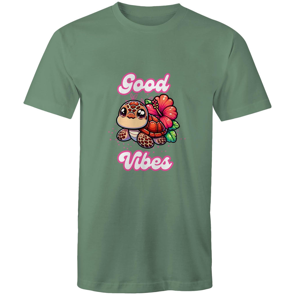 Good Vibes Turtle AS Colour Staple - Mens T-Shirt Ogo Merch