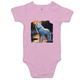 White Wolf AS Colour Mini Me - Baby Onesie Romper Ogo Merch