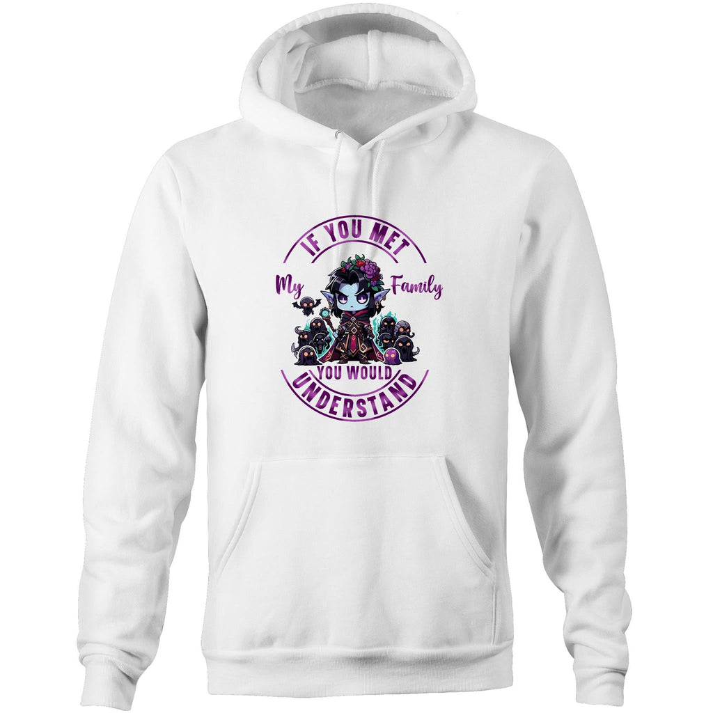 Meet my Family Angry Girl AS Colour Stencil - Pocket Hoodie Sweatshirt Ogo Merch