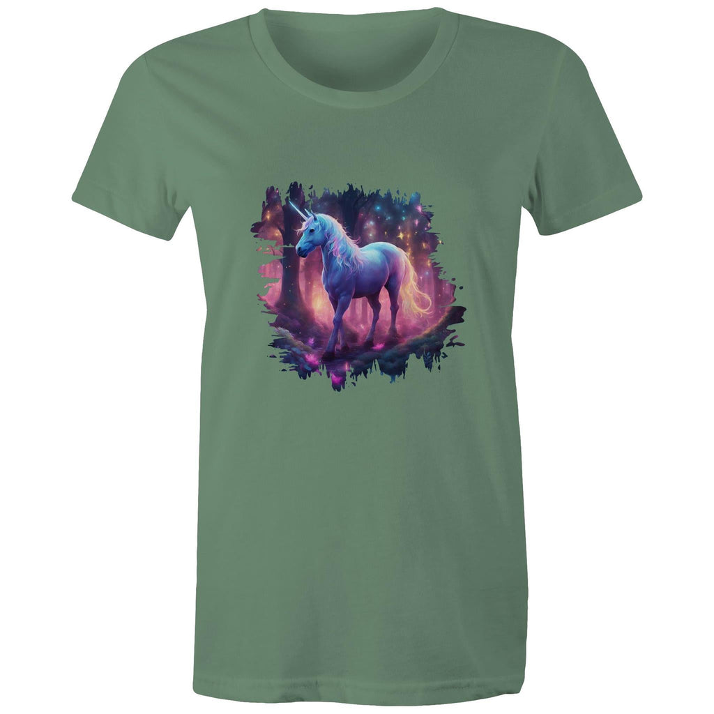 Wolf and Flowers AS Colour - Women's Maple Tee Ogo Merch