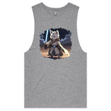 Wolf with Lightsaber AS Colour Barnard Mens Tank Top Tee Ogo Merch