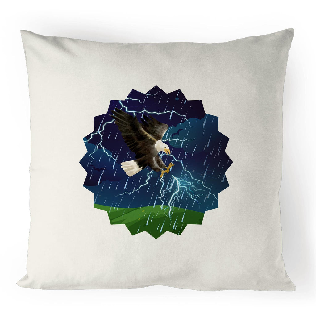 Lightning Eagle 100% Linen Cushion Cover Ogo Merch