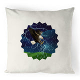 Lightning Eagle 100% Linen Cushion Cover