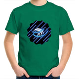 Blue Swirl Eagle AS Colour Kids Youth T-Shirt Ogo Merch
