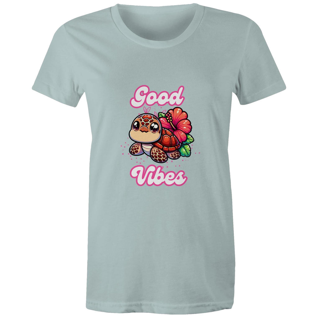 Good Vibes Turtle AS Colour - Women's Maple Tee Ogo Merch