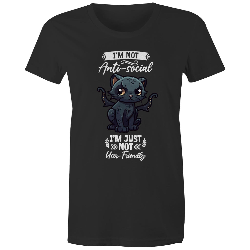 Antisocial Cat Monster AS Colour - Women's Maple Tee Ogo Merch