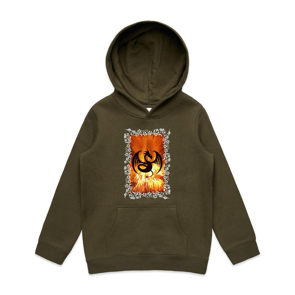 Volcanic Dragon AS Colour Youth Supply Hood Ogo Merch