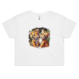 Baby Tigers AS Colour - Women's Crop Tee Ogo Merch