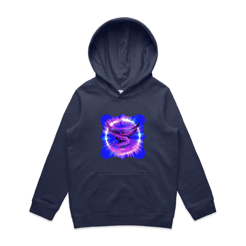 Eagle in Swirl AS Colour - Youth Supply Hood Ogo Merch