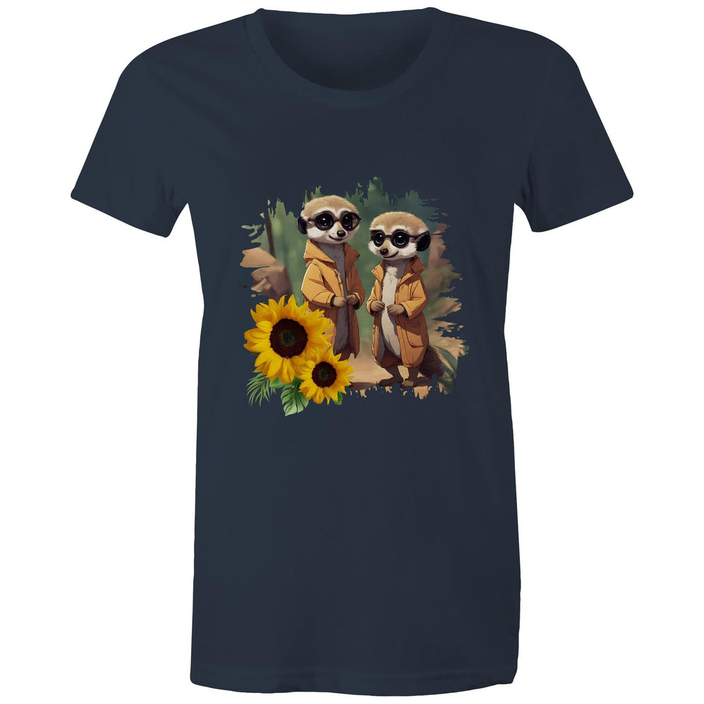 Sunflower Meerkats AS Colour - Women's Maple Tee Ogo Merch