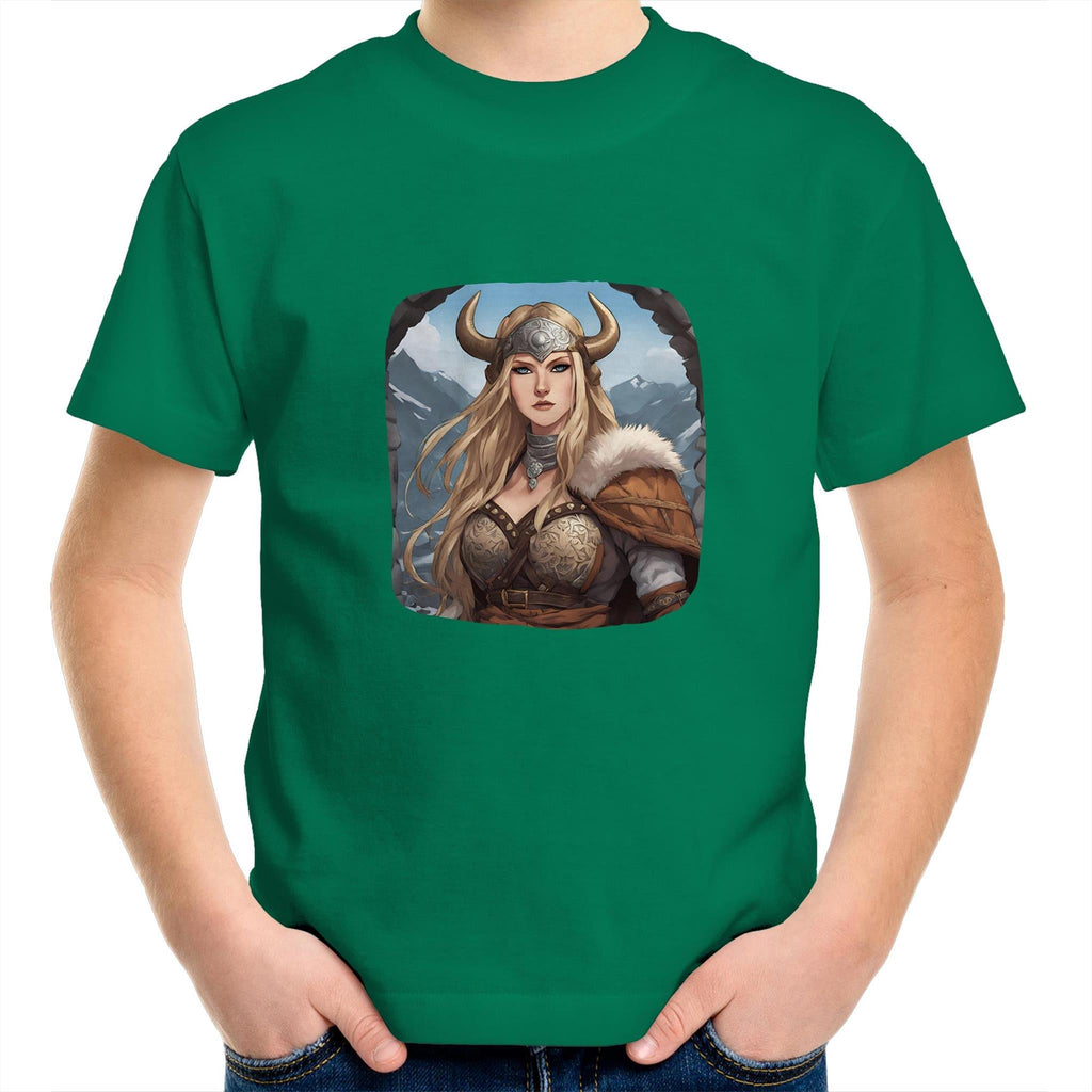 Viking Girl AS Colour Kids Youth T-Shirt Ogo Merch
