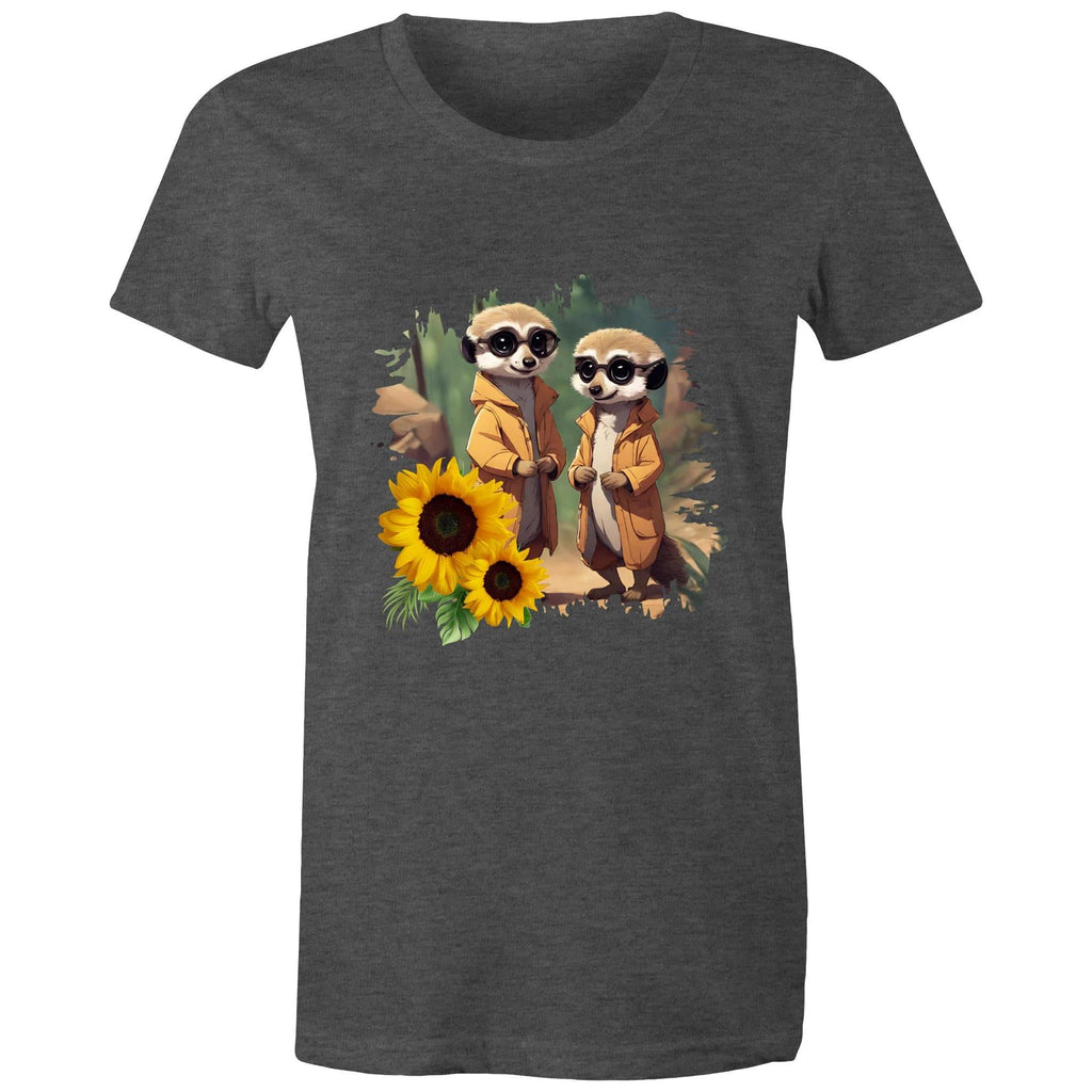 Sunflower Meerkats AS Colour - Women's Maple Tee Ogo Merch