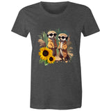 Sunflower Meerkats AS Colour - Women's Maple Tee Ogo Merch
