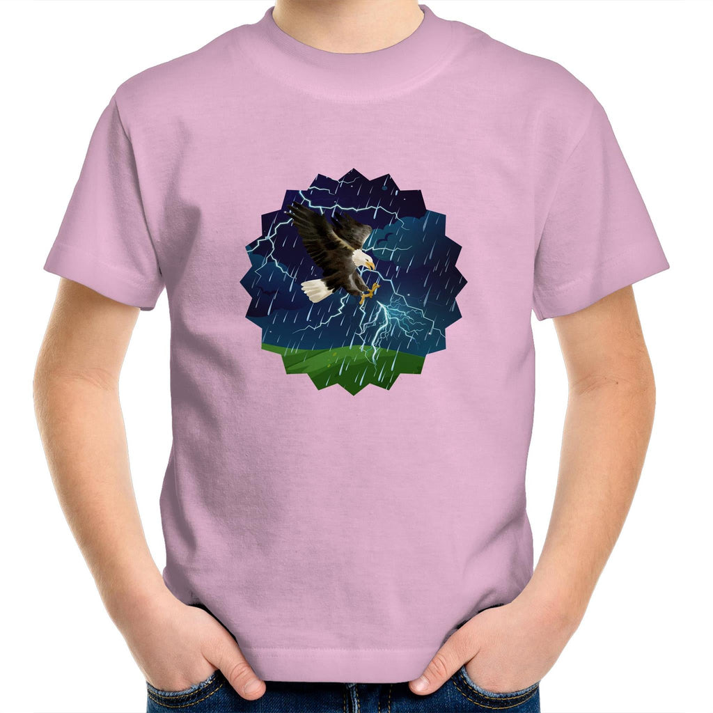 Lightning Eagle AS Colour Kids Youth T-Shirt Ogo Merch