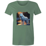 White Wolf AS Colour - Women's Maple Tee Ogo Merch