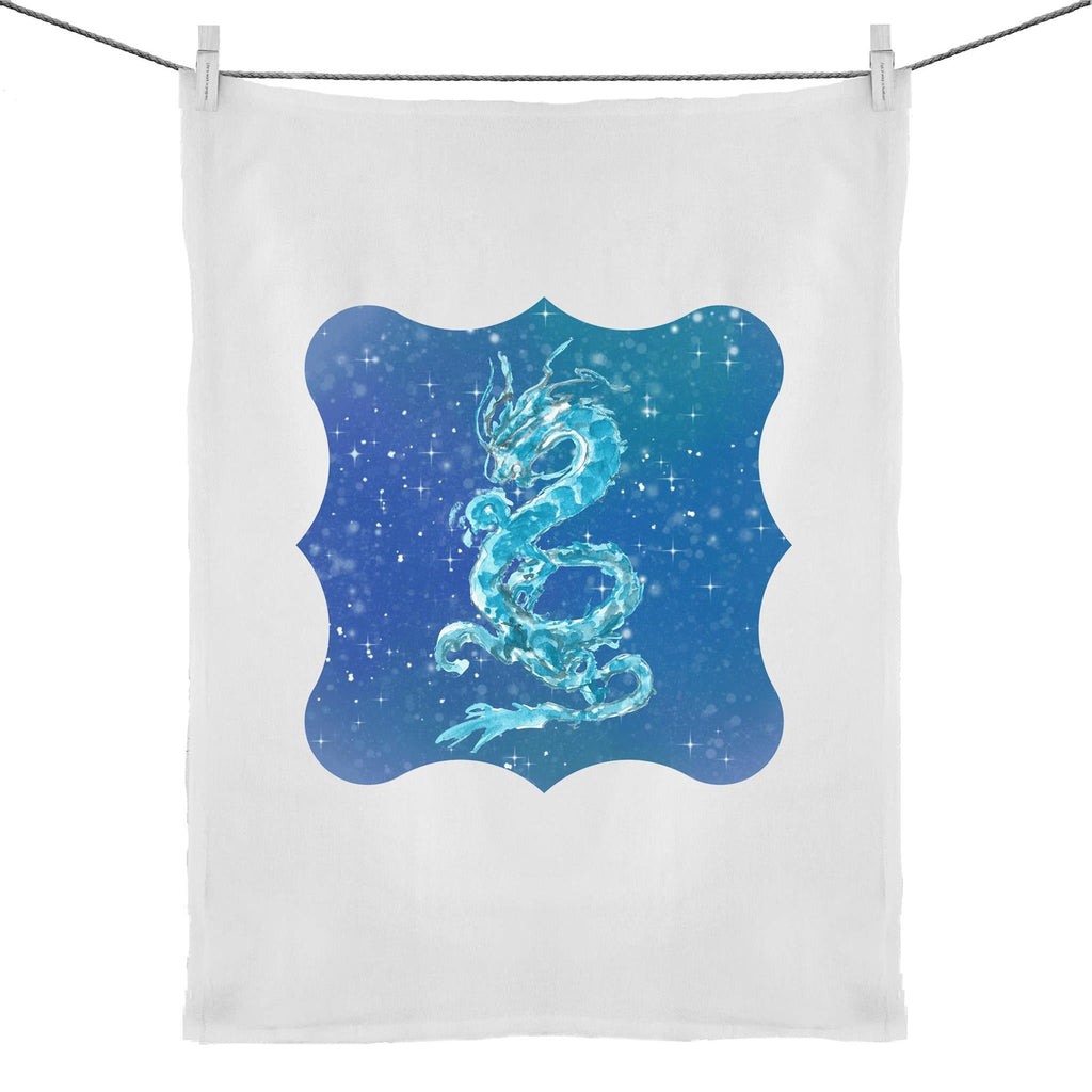 Blue Dragon 50% Linen 50% Cotton Tea Towel Ogo Merch