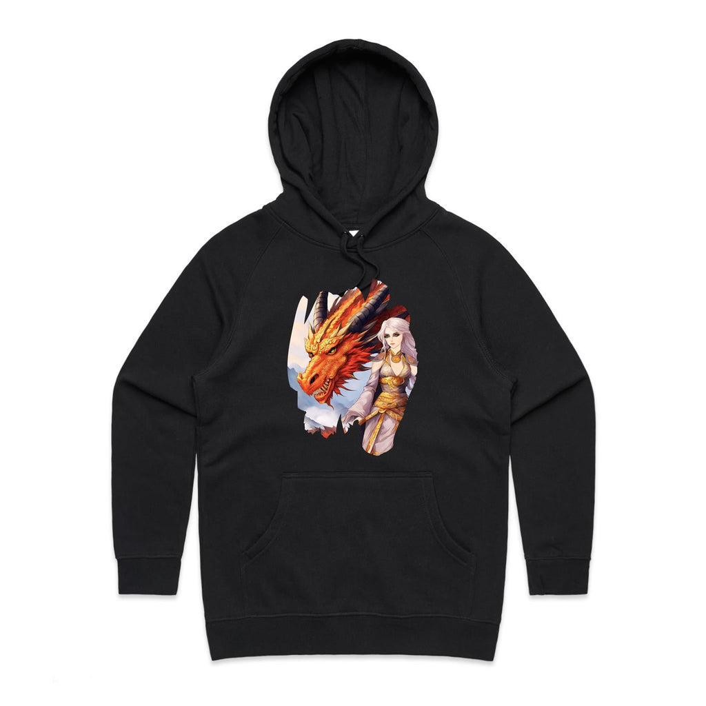 Lady and Pet Dragon AS Colour - Women's Supply Hood Ogo Merch