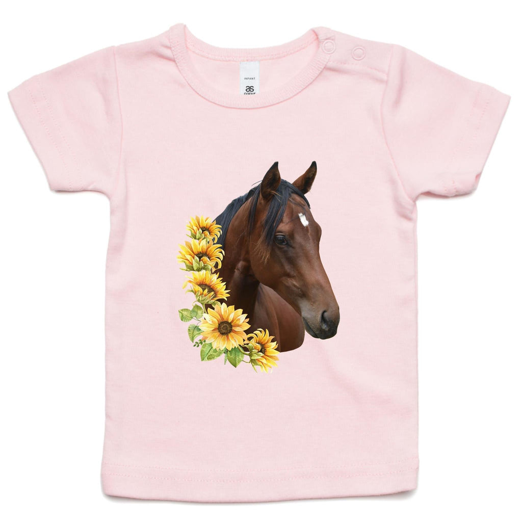 Sunflower Horse AS Colour - Infant Wee Tee Ogo Merch