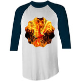 Flaming Phoenix 3/4 Sleeve TShirt Ogo Merch