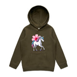 Unicorn and Flower AS Colour - Youth Supply Hood Ogo Merch