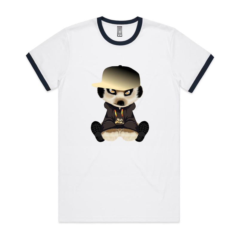 Meerkat in Cap AS Colour Staple Ringer Tee Ogo Merch