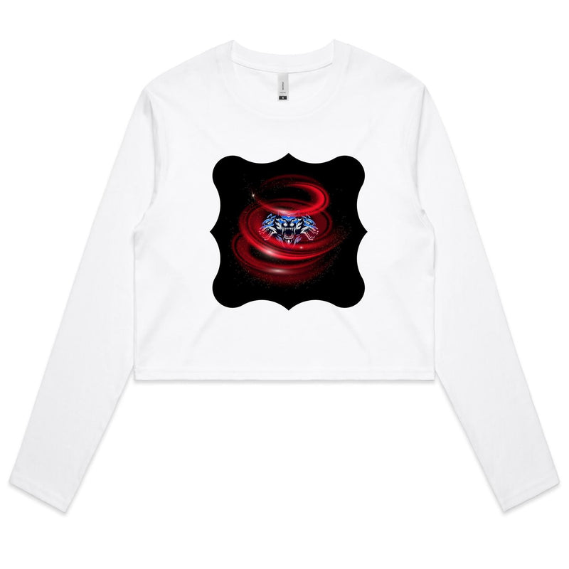 Cerberus Swirl AS Colour Women's Long Sleeve Crop Tee Ogo Merch