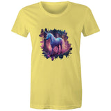 Wolf and Flowers AS Colour - Women's Maple Tee Ogo Merch