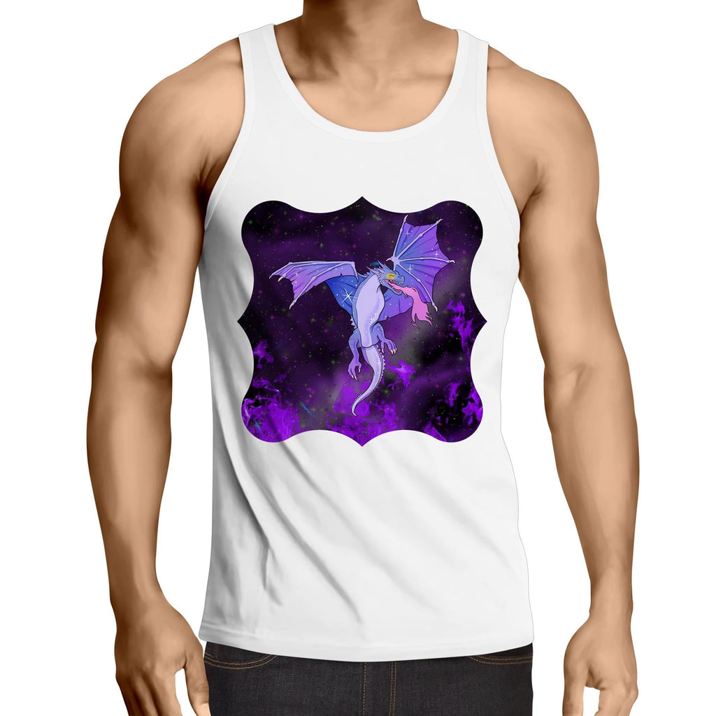 Purple Dragon AS Colour Lowdown Mens Singlet Top Ogo Merch