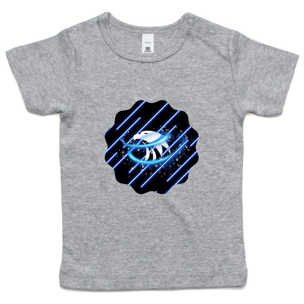 Blue Swirl Eagle AS Colour - Infant Wee Tee Ogo Merch